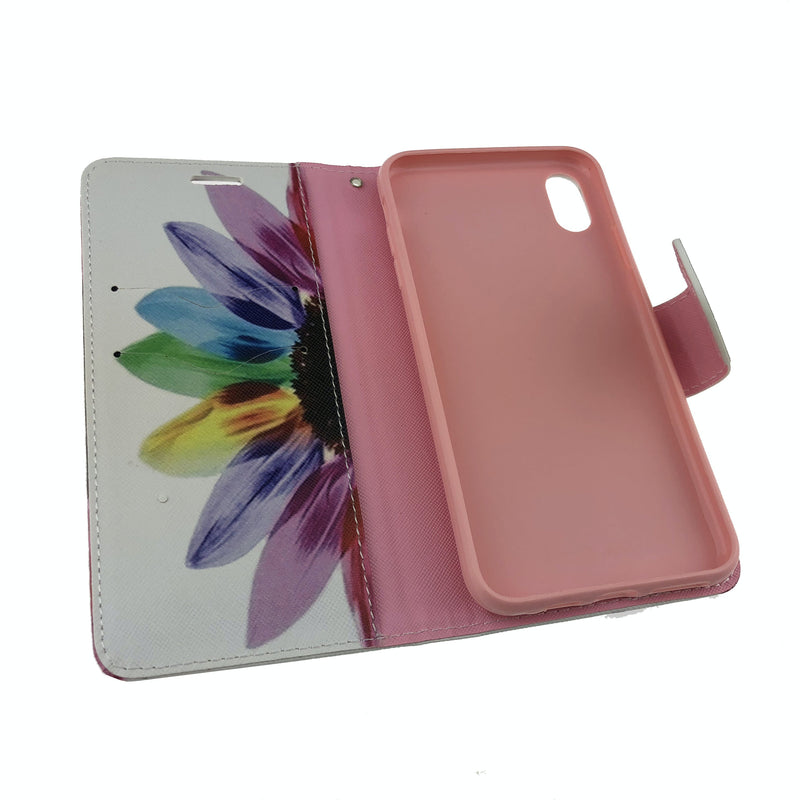 Flower Leather Case - iPhone Xs Max (with Credit Card Slot)