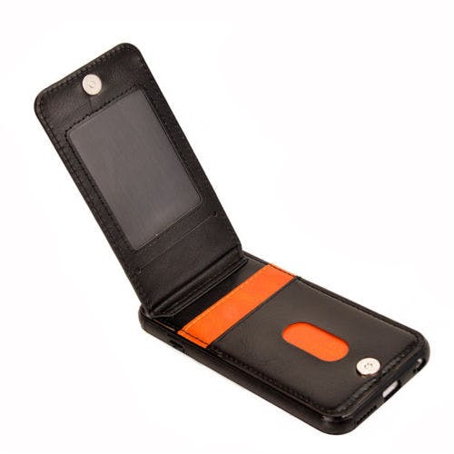 Leather Flip Wallet Case - iPhone 6 Plus