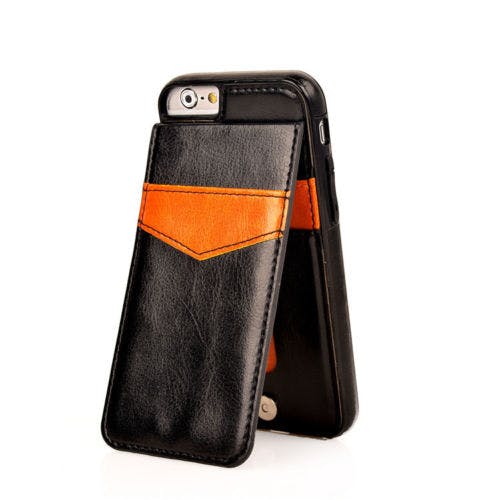 Leather Flip Wallet Case - iPhone 6 Plus